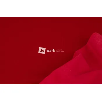 Úplet - Manšestr s fleecem - červená