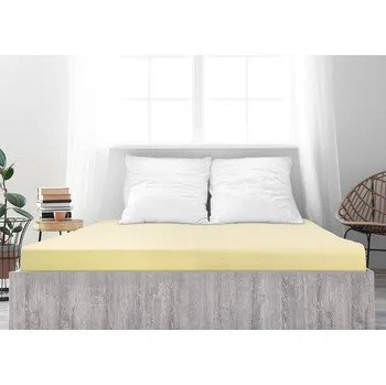 Prostěradlo B.E.S. - Petrovice, s.r.o. Jersey prostěradlo s elastanem Lycra - Vanilková Rozměr: 140 x 200