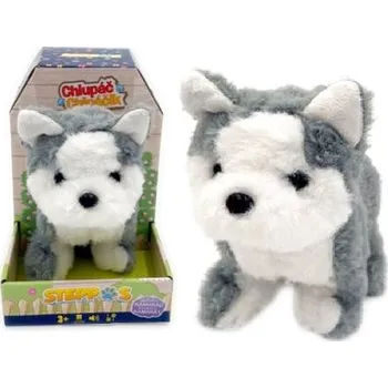 plyšák MAC TOYS MacToys STEPPOS Interaktivní pejsek HUSKY chodící se zvukem 3+