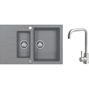 Granitový dřez Alveus SET ALVEUS CADIT 70 / 81 + BATERIE ANGEL CHROM SETA22073