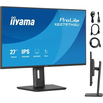 Monitor 27" monitor iiyama ProLite XB2797HSU-B1 IPS LED 120Hz /HDMI, DP/ Eye Comfort, HAS 0