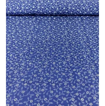 EU bavlněná látka modrotisk vlnky 1.399999976158142 m