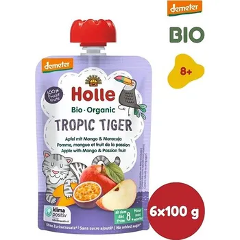 HOLLE Tropic Tiger BIO jablko mango a maracuja 6× 100 g