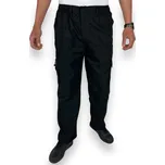 Baty Pánské černé nadměrné plátené kalhoty Barva: Černá, Velikost: 5XL