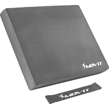 Sport Ssda na cvičení- koordinační balanční polštář + gymnastická guma, šedá