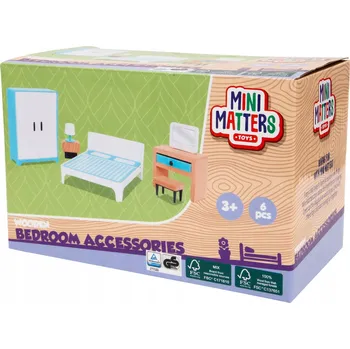 DŘEVĚNÝ NÁBYTEK PRO PANENKY - SADA NÁBYTKU LOŽNICE