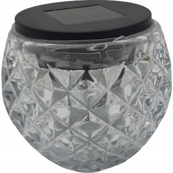 Venkovní osvětlení Solární lampa skleněná koule LED stojací venkovní zahradní 10 cm kolečka