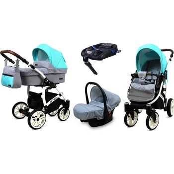 Kočárek Kočárek 4v1 BabyLux Optimal: sportovní kočárek, hluboká korba, autosedačka ISOFIX