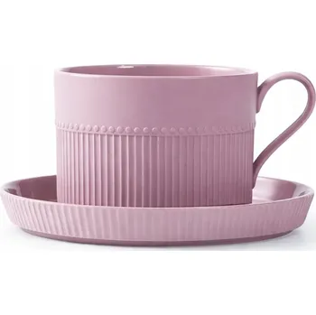 Šálek s podšálkem Matte Pastel růžový 250 ml keramický