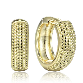 Souprava šperků MINET Elegantní pozlacené stříbrné náušnice