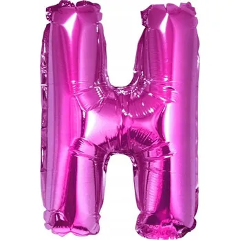 Balónek Fóliový balónek písmeno "H" růžový 35 cm