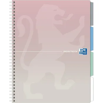 Zápisník Kroužkový Blok Oxford Gradient Projectbook A4 kostkovaný 80 listů mix barev