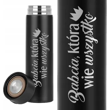 Termoska Termoska Černý LED Displej Ke Dni Babiček Babička, Která Ví Všechno Vz