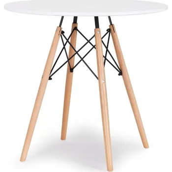 Jídelní stůl Stůl ModernHome kulatý 80 x 80 x 75,5 cm bílý