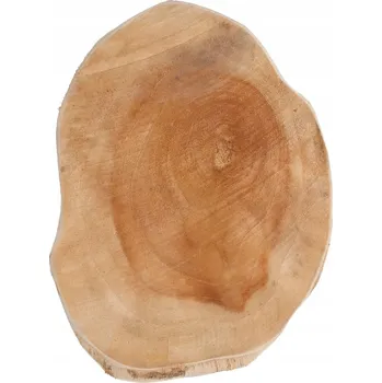 Kuchyňské prkénko DŘEVĚNÉ TEAKOVÉ prkénko na krájení a servírování dřevěný plát přírodní 24 cm