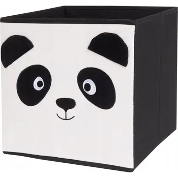 Úložný box Skládací textilní box, úložný krabička, koš na hračky Panda do regálu Kallax