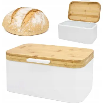 chlebník Jednodílný chlebník Brunbeste bílý kovový