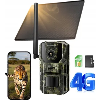 Bezpečnostní kamera Fotopast 2K HD 14MP 4G LTE SIM lesní kamera akumulátor solární GPS 32GB