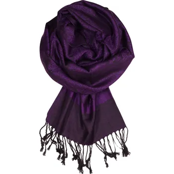 Šála Roma - dámská zimní šála s kašmírovým vzhledem_72 tmavě fialová