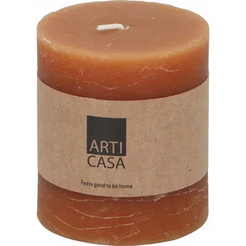 Svíčka Oranžová DEKORATIVNÍ SVÍČKA tradiční svíčka na stůl 7x8 cm