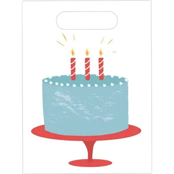 Talíř Dárkový party sáček s motivem narozeninového dortu - 6 ks