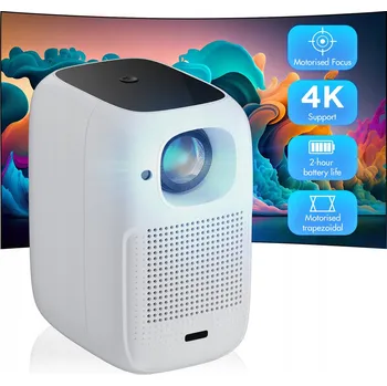 Projektor HDeye V1 Mini Projektor 4K/1080P, 10400mAh, Automatické Ostření, WiFi, Bluetooth 5.0