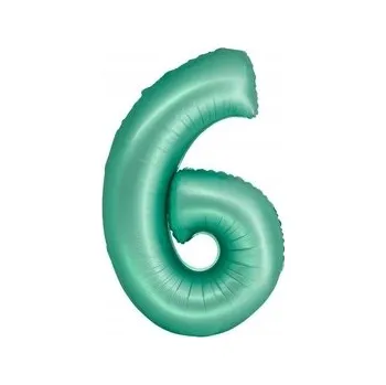 Balónek Fóliový balónek Godan Smart číslice 6 mátově matný 76 cm