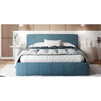 Postel Čalouněná postel FLORIDA 90x200 s kovovým zdvižným roštem TYRKYSOVA