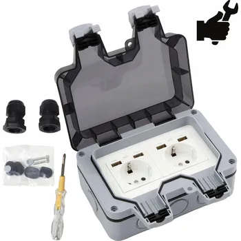 Elektrická zásuvka VENKOVNÍ VODOTĚSNÁ ZÁSUVKA IP66 16A ODOLNÁ PROTI TEPLOTÁM