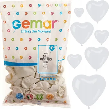 Balónek Balónky GoDan srdce 10" bílé 50 ks