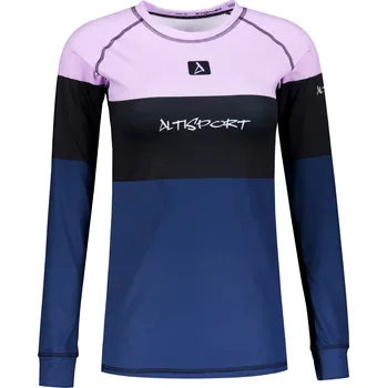 Dámské oblečení Dámské funkční termo triko s dlouhým rukávem premium ALTISPORT VOJ/ALW051TER01 VIOLET/MODRÁ XL