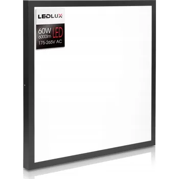 Stropní Svítidlo čtvercový LEDLUX 60 x 60 cm bílý, černý