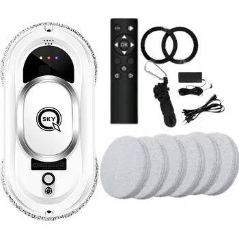 Vysavač na okno Uklízecí robot Chovery bílý, s dálkovým ovládáním, mopováním a mytím oken