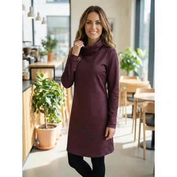 Dámská móda Dámská prodloužená mikina premium ALTISPORT VOJ/ALW067MI06 VÍNOVÁ S