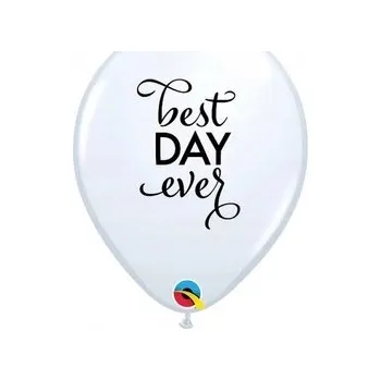 Balónek Balónky bílé BEST DAY EVER nejlepší den 25 ks