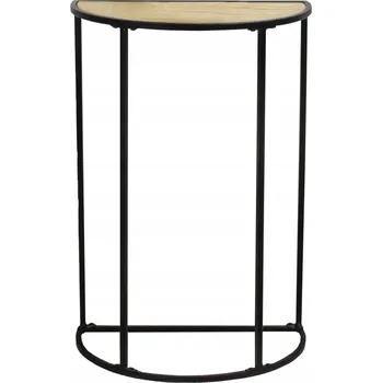 Konferenční stolek KOVOWÝ PŘÍSTĚNNÝ STOLEK SVĚTLÝ S OZDOBNOU DESKOU na květiny vázu 38x24x58 cm