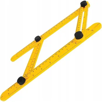 Úhloměr Úhelník s měřítkem, multifunkční pravítko pro tvary, praktické