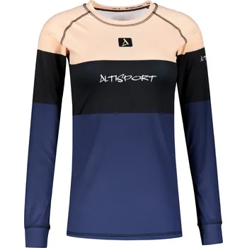 Dámské funkční termo triko s dlouhým rukávem premium ALTISPORT VOJ/ALW051TER01 ORANŽOVÁ/MODRÁ M