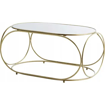 Konferenční stolek Konferenční stolek Madam Stoltz oválný 86 x 59 x 44 cm bílý