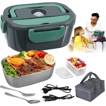 Svačinový box ELEKTRICKÝ KRABIČKA NA OBĚD ohřívač jídla 1.5L 12/24V 220V 60W