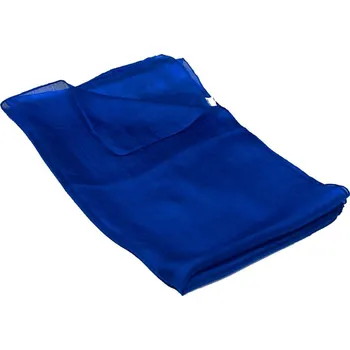 Šála Hedvábná šála jednobarevná modrá II