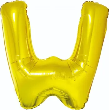 Balónek Foliový balónek písmeno W zlatý 89 Cm 1 Ks