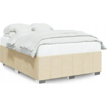 Postel Rám postele krémový 190 x 140 x 46 cm, látka polyester