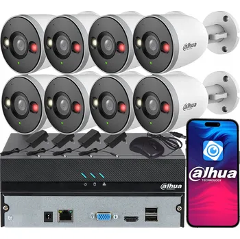 Bezpečnostní kamera Monitorovací sada Dahua s 8 kamerami IPC-F5DP-IL 5MPx Smart Dual Light Audio