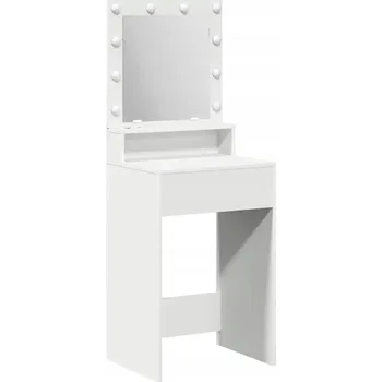 Toaletní stolek Toaletní Stolek se zrcadlem, bílý, 50 x 41 x 135 cm