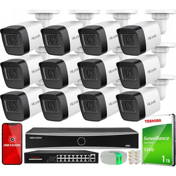 Bezpečnostní kamera IP Monitorovací Set 12 kamer Full HD PoE IPCAM-B2-P HiLook od Hikvision