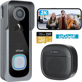 Domovní zvonek 2K WiFi Videotelefon Zvonek s kamerou Bezdrátový WIFI SMART VZDÁLENÝ NÁHLED