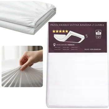 Prostěradlo Prostěradlo s gumičkou Textom, bavlněný satén, 90 x 200 cm