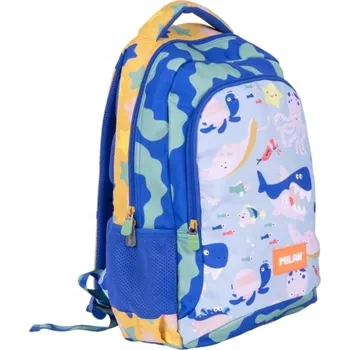 Školní batoh vícekomorový Milan modrý