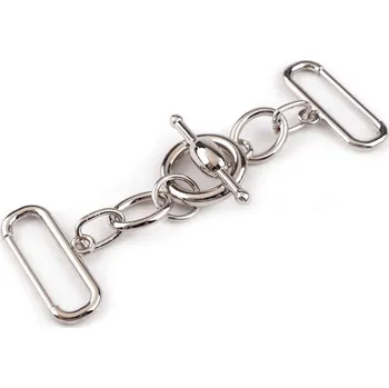 Ozdobné americké zapínání na oděvy šíře 30 mm, barva 2 růžové zlato